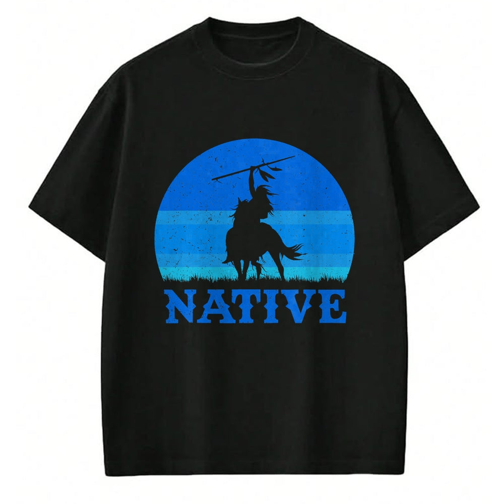 Native American T-Shirts, Vintage Native American Unisex T-Shirt/Hoodie/Sweatshirt HLT00 - Northwest Native American Knight Pride Mountain Warrior (1)