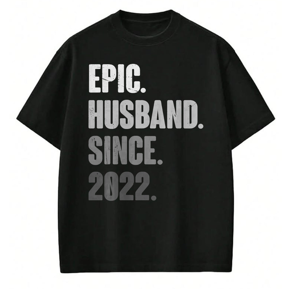 Best Wife Shirt, Wife and Husband Unisex T-Shirt/Hoodie/Sweatshirt HLT00 - 2nd Year Wedding Anniversary Best Epic Husband Since 2022 T-Shirt