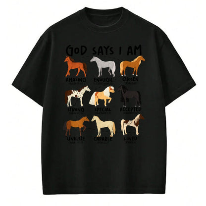 Best Horse Lover Shirt , Funny Horse UnisexT-Shirt/Hoodie/Sweatshirt HLT00 - God Says I Am Horses Christian Women Girls Kids Boy Horse T-Shirt