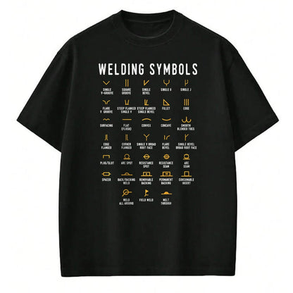 Best Mechanic Life Shirt, Funny Mechanic UnisexT-Shirt/Hoodie/Sweatshirt HLT00 - Welding Symbols - Funny Welder (On Back) T-Shirt