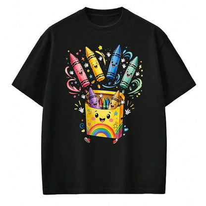 Best Student Shirt, Funny Back To School UnisexT-Shirt/Hoodie/Sweatshirt HLT00 - Cute Crayon Box Back to School Teacher Preschool Classroom T-Shirt