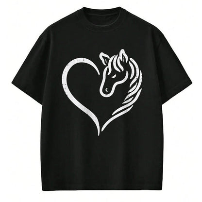 Best Horse Lover Shirt , Funny Horse UnisexT-Shirt/Hoodie/Sweatshirt HLT00 - Heart Horse Cute Love Equestrian Women Girls Kids Teens T-Shirt