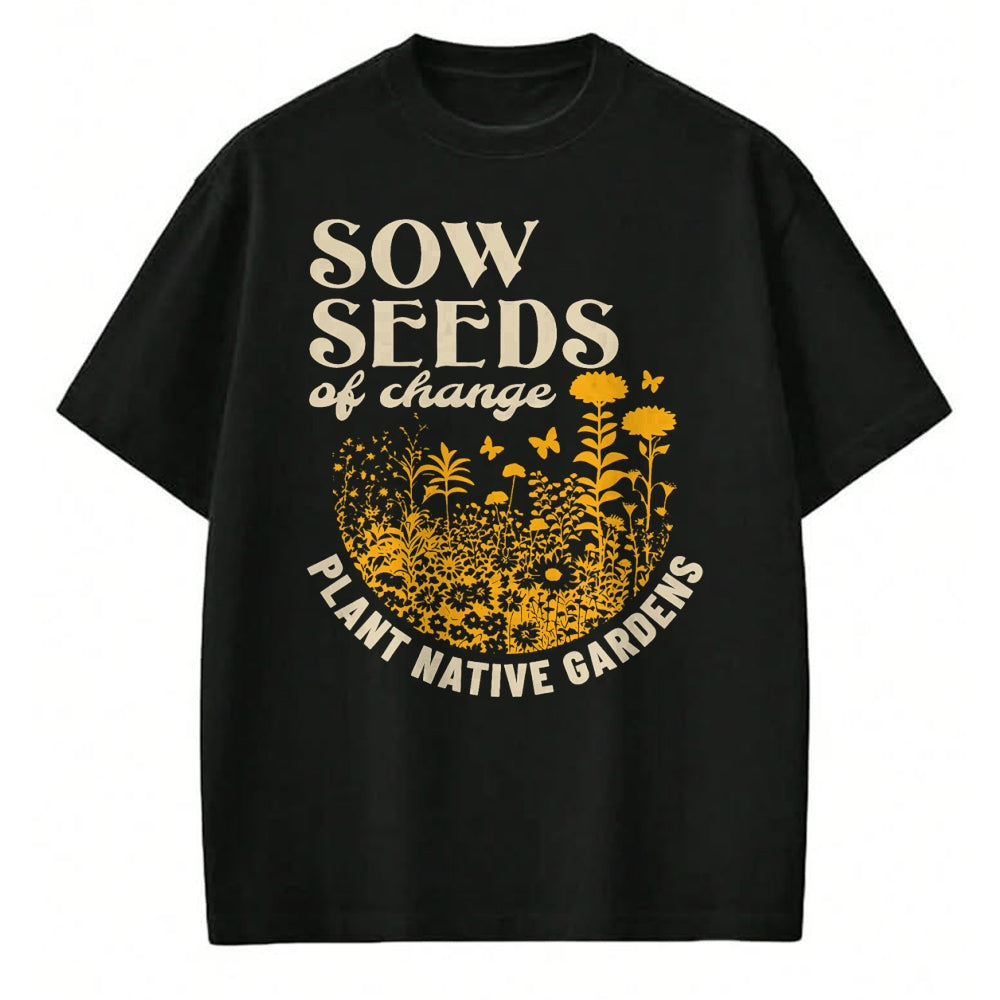 Native American T-Shirts, Vintage Native American Unisex T-Shirt/Hoodie/Sweatshirt HLT00 - Sow Seeds Of Change Plant Native Gardens