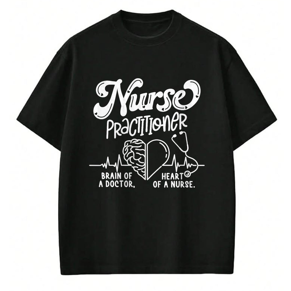 Best Doctor Shirt, Funny Doctor UnisexT-Shirt/Hoodie/Sweatshirt HLT00 - Nurse Practitioner Brain of A Doctor Heart of A Nurse T-Shirt