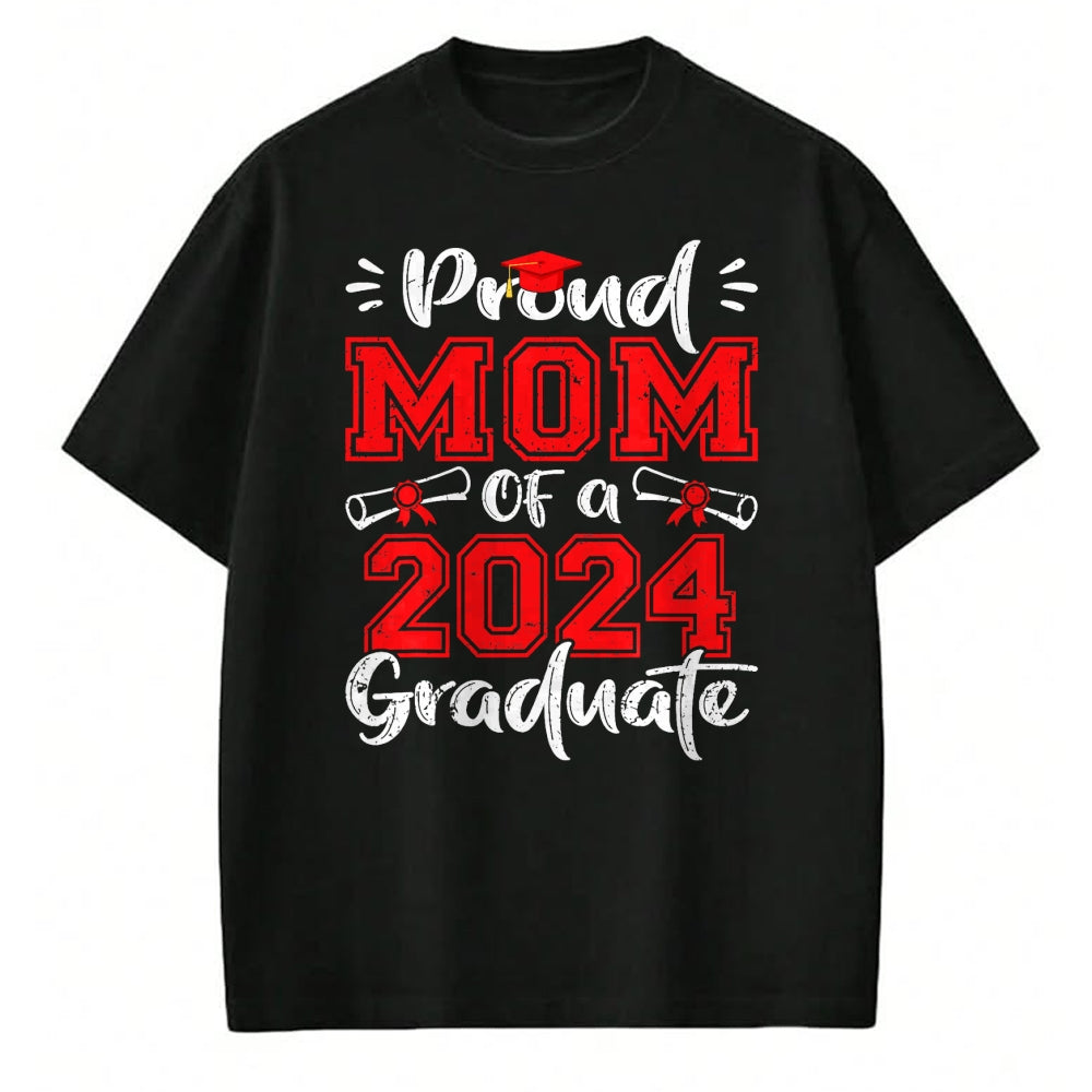 Gift for Mom Shirt, Funny Mom Unisex T-Shirt/Hoodie/Sweatshirt HLT00 - Mom Senior 2024 Proud Mom Of A Class Of 2024 Graduate T-Shirt