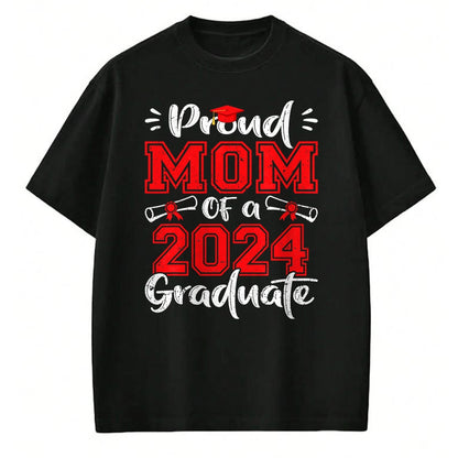 Gift for Mom Shirt, Funny Mom Unisex T-Shirt/Hoodie/Sweatshirt HLT00 - Mom Senior 2024 Proud Mom Of A Class Of 2024 Graduate T-Shirt