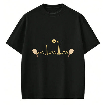 Funny Pickleball Shirt, Pickleball Lover Unisex T-Shirt/Hoodie/Sweatshirt HLT00 - Funny Heartbeat Pickleball Player EKG Woman Men Kids Long Sleeve T-Shirt