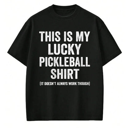 Funny Pickleball Shirt, Pickleball Lover Unisex T-Shirt/Hoodie/Sweatshirt HLT00 - Womens This is My Lucky Pickleball V-Neck T-Shirt