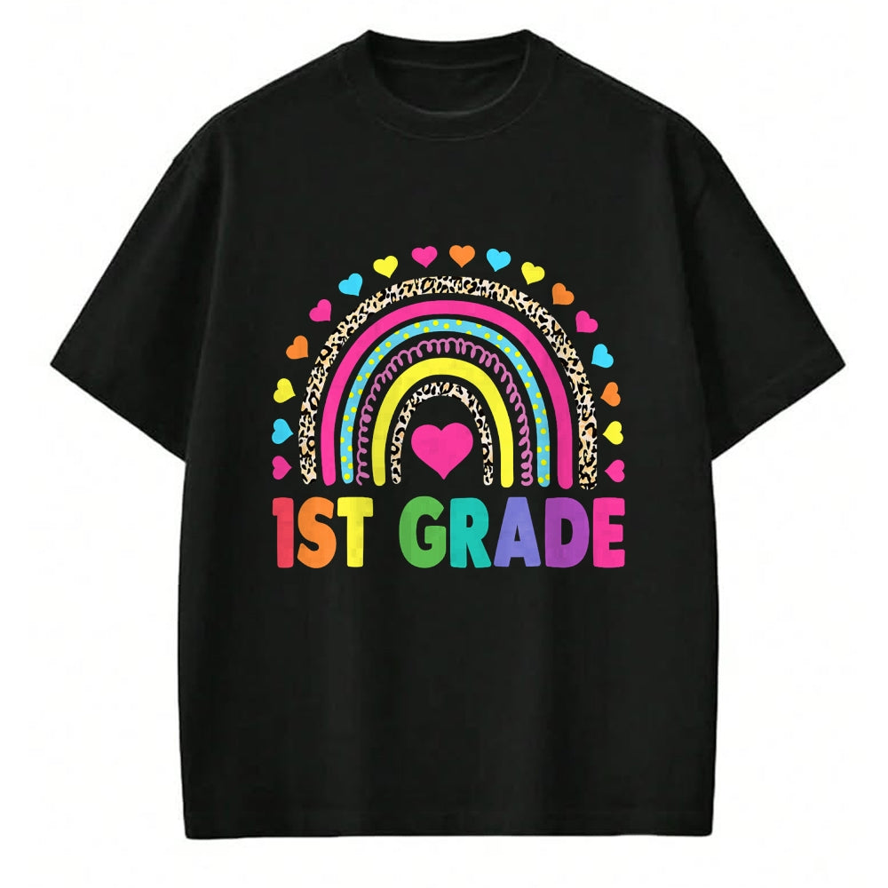 Best Student Shirt, Funny Back To School UnisexT-Shirt/Hoodie/Sweatshirt HLT00 - First Grade Rainbow Girls Boys Teacher Team 1st Grade Squad T-Shirt