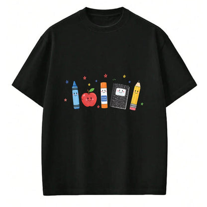 Best Student Shirt, Funny Back To School UnisexT-Shirt/Hoodie/Sweatshirt HLT00 - Funny Teacher Back to School Crayon Apple Pencil Notebook T-Shirt