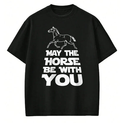 Best Horse Lover Shirt , Funny Horse UnisexT-Shirt/Hoodie/Sweatshirt HLT00 - May The Horse Be with You T-Shirt T-Shirt, Men, Black, 3X-Large