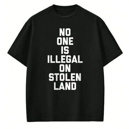 Native American T-Shirts, Vintage Native American Unisex T-Shirt/Hoodie/Sweatshirt HLT00 - No One Is Illegal On Stolen Land NATIVE AMERICAN INDIAN