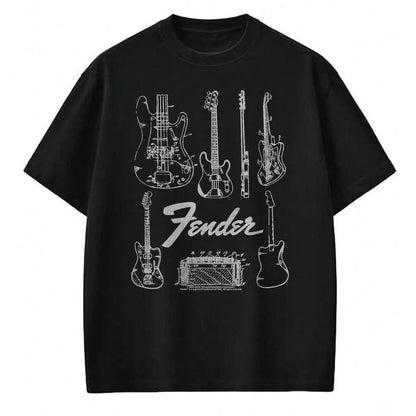 Guitar Lover Shirt, Funny Guitar UnisexT-Shirt/Hoodie/Sweatshirt HLT00 - Fender Guitars & Amp Logo T-Shirt