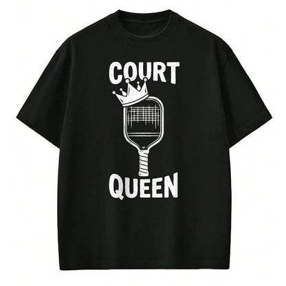 Funny Pickleball Shirt, Pickleball Lover Unisex T-Shirt/Hoodie/Sweatshirt HLT00 - Pickleball Court Queen T-Shirt