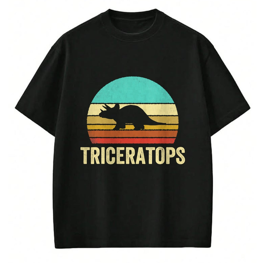 Best Dinosaur Lover Shirt, Funny Dinosaur UnisexT-Shirt/Hoodie/Sweatshirt HLT00 - Vintage Triceratops Shirt Sunset Dinosaur T-Shirt