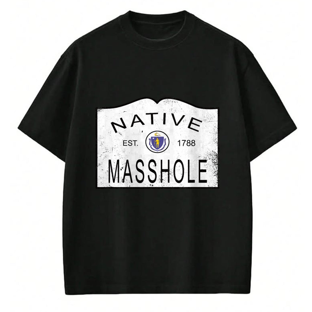 Native American T-Shirts, Vintage Native American Unisex T-Shirt/Hoodie/Sweatshirt HLT00 - Native Masshole Massachusetts MA 1788 Vintage Distressed
