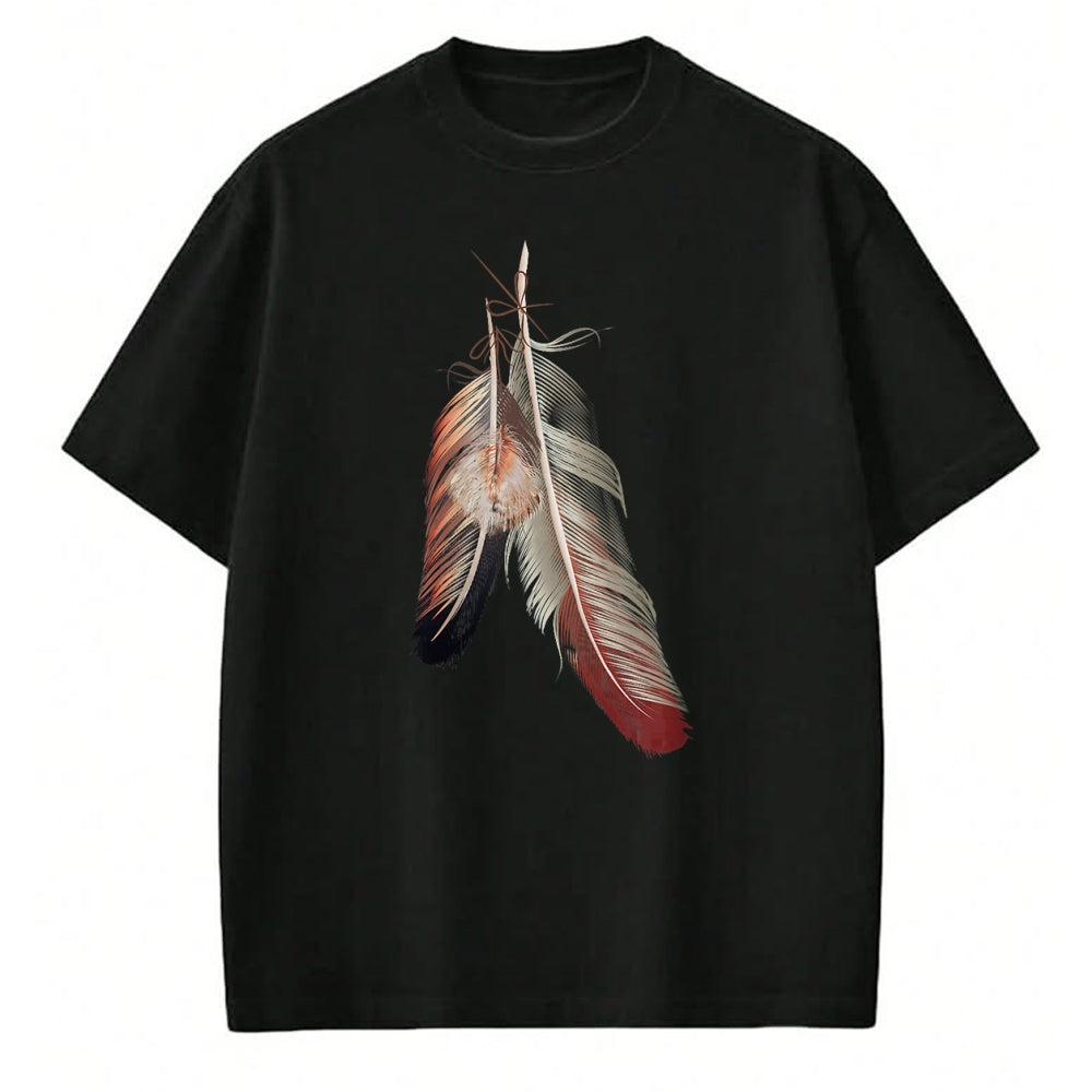 Native American T-Shirts, Vintage Native American Unisex T-Shirt/Hoodie/Sweatshirt HLT00 - Indigenous American Native Tribal Headdress Feathers