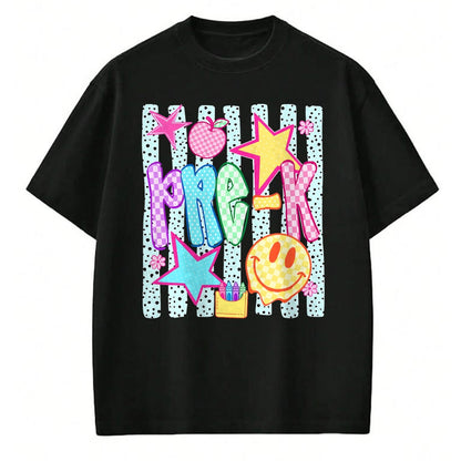 Best Teacher Shirt, Funny Teacher UnisexT-Shirt/Hoodie/Sweatshirt HLT00 - Back to School Colorful Pre K Checkered Girl Teacher T-Shirt