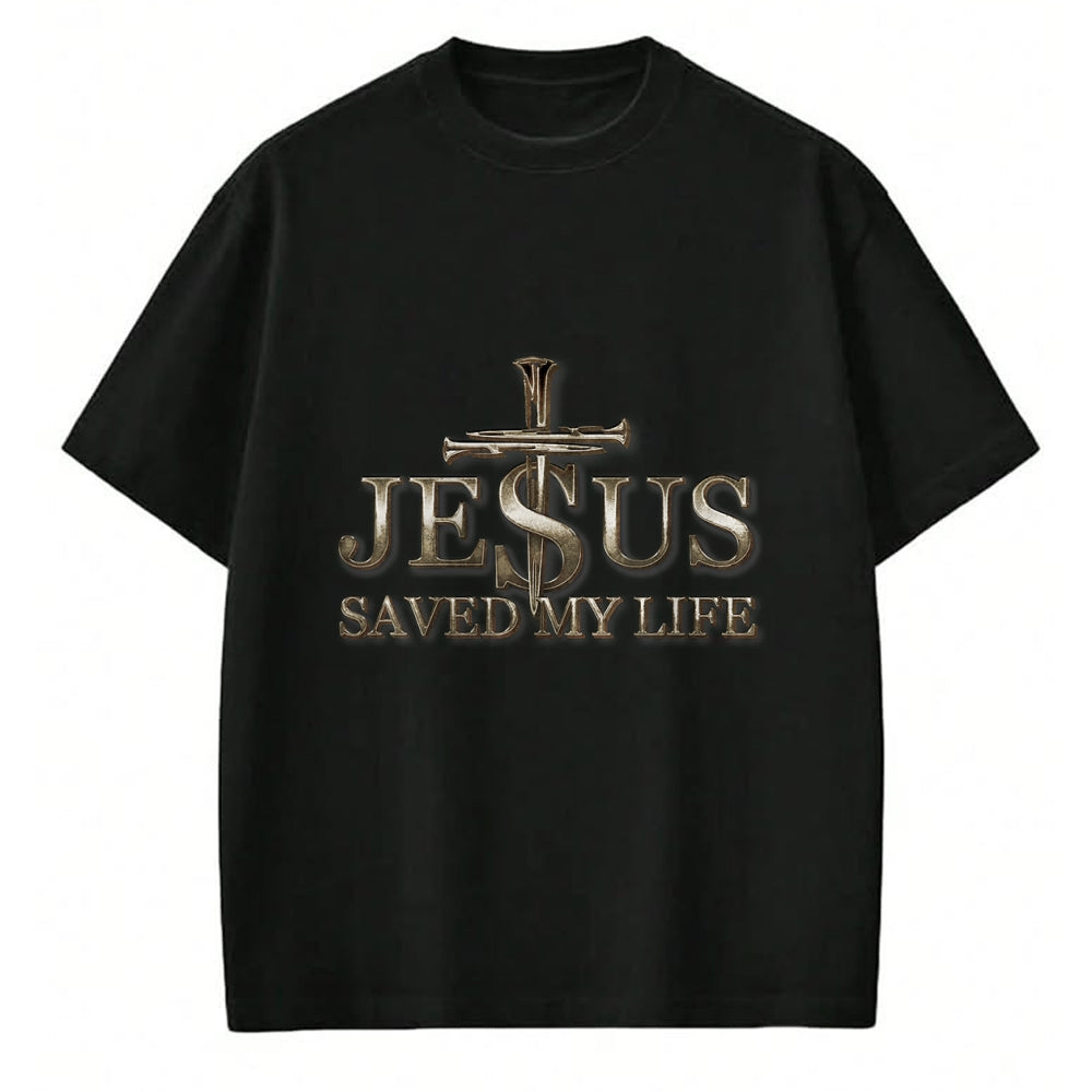 Christian Tee, Christian Faith Unisex T-Shirt/Hoodie/Sweatshirt HLT00 - Jesus Christ Saved My Life Gift For Women Men T-Shirt