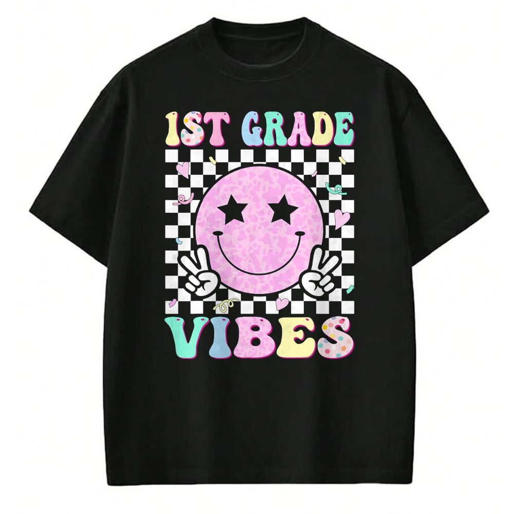 Best Student Shirt, Funny Back To School UnisexT-Shirt/Hoodie/Sweatshirt HLT00 - 1st Grade Vibes First Day of School 1st Grade First Grade T-Shirt