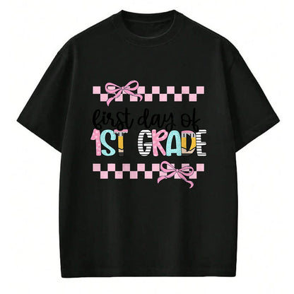 Best Student Shirt, Funny Back To School UnisexT-Shirt/Hoodie/Sweatshirt HLT00 - First Day of 1st Grade Teacher Girl Coquette Back to School T-Shirt