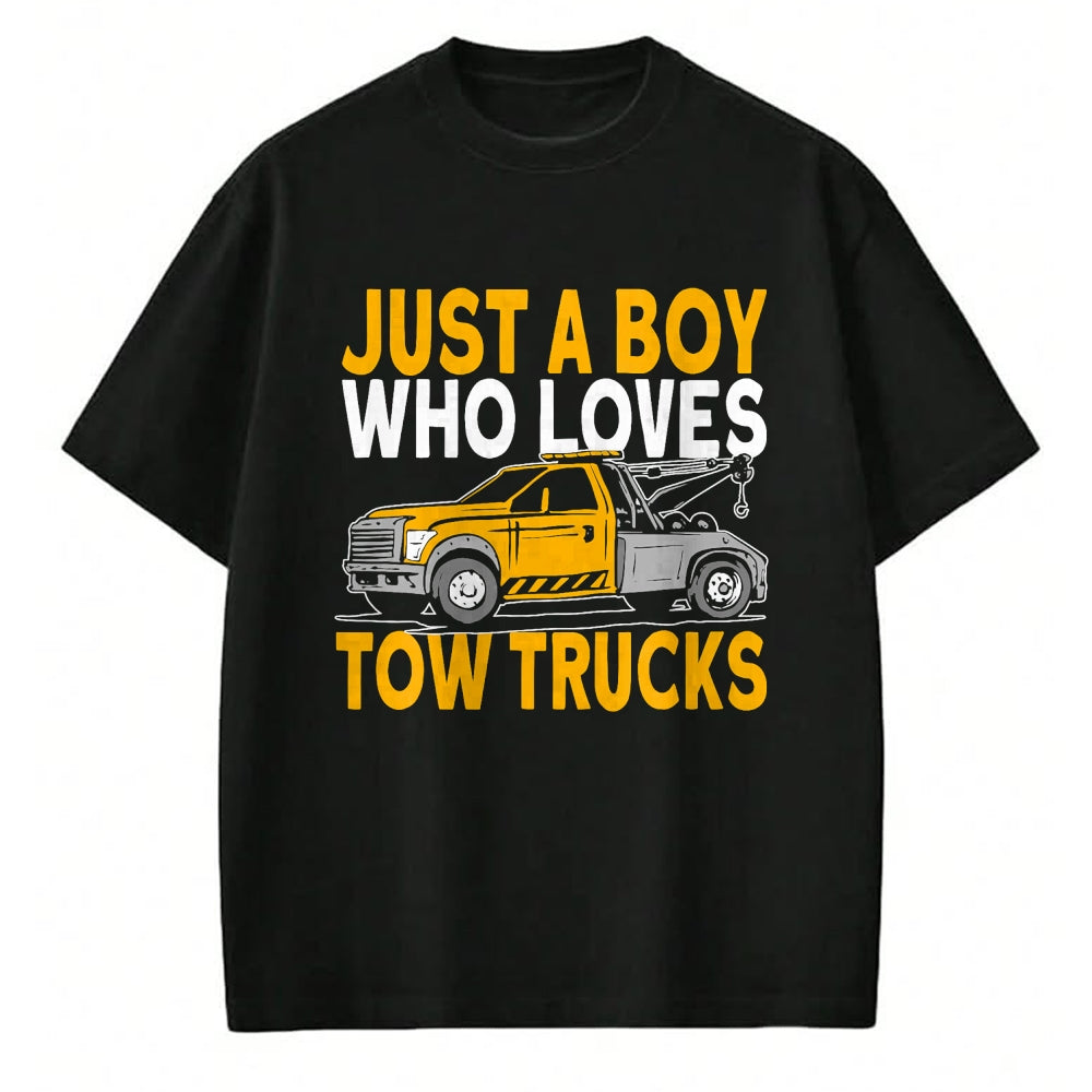 Best Truck Driver Life Shirt, Funny Trucker UnisexT-Shirt/Hoodie/Sweatshirt HLT00 - Just a boy who loves tow trucks tow truck driver T-Shirt