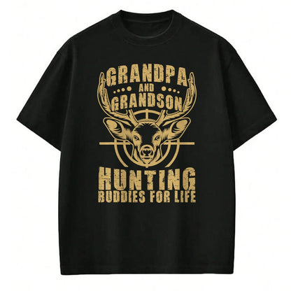 Best Grandpa Shirt, Proud Grandpa Unisex T-Shirt/Hoodie/Sweatshirt HLT00 - Hunting Buddy Grandpa And Grandson Hunting Buddies T-Shirt