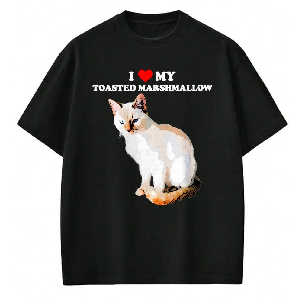 Cat Love Shirt, Funny Cat Lover Gift UnisexT-Shirt/Hoodie/Sweatshirt HLT00 - I Love My Toasted Marshmallow Flame Point Siamese Cat Kitten T-Shirt