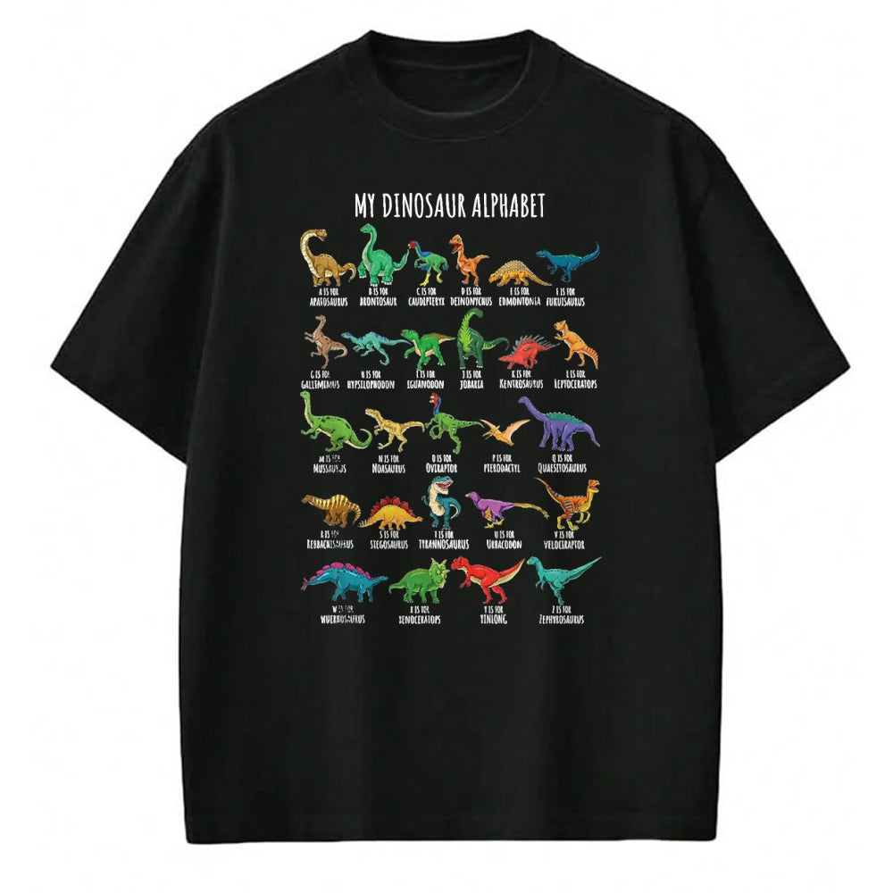 Best Dinosaur Lover Shirt, Funny Dinosaur UnisexT-Shirt/Hoodie/Sweatshirt HLT00 - Types of Dinosaurs Alphabet A-Z ABC Dino Identification T-Shirt, Youth, Purple, X-Small