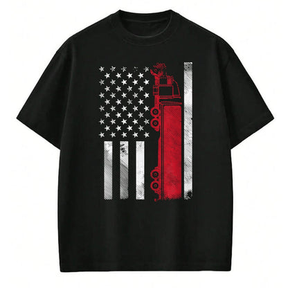 Best Truck Driver Life Shirt, Funny Trucker UnisexT-Shirt/Hoodie/Sweatshirt HLT00 - US American Flag Semi Truck Driver 18 Wheeler Trucker Gift Short Sleeve T-Shirt (1)