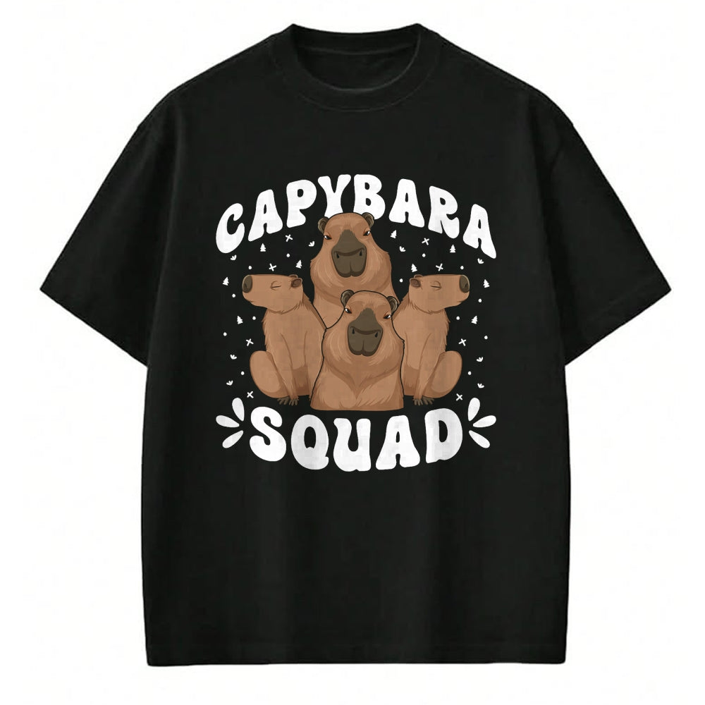 Cute Capybara Shirt, Funny Capybara Unisex T-Shirt/Hoodie/Sweatshirt HLT00 - Capybara Themed Party Capybara Squad T-Shirt