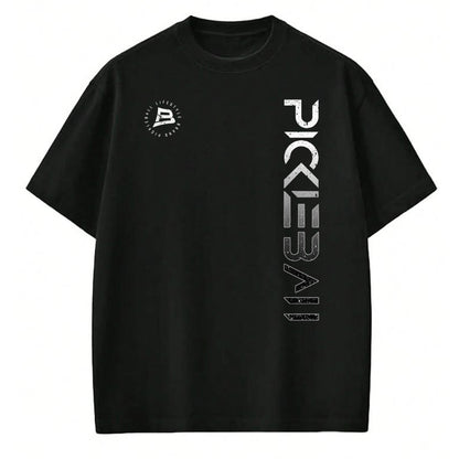 Funny Pickleball Shirt, Pickleball Lover Unisex T-Shirt/Hoodie/Sweatshirt HLT00 - Pickleball Distressed Black White Gradient T-Shirt