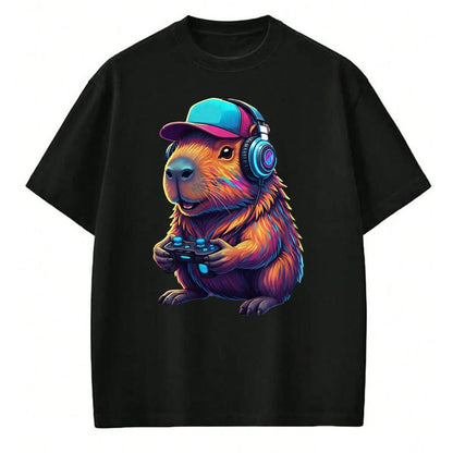 Cute Capybara Shirt, Funny Capybara Unisex T-Shirt/Hoodie/Sweatshirt HLT00 - Funny Capybara Gamer Gaming Video Games Capybara T-Shirt