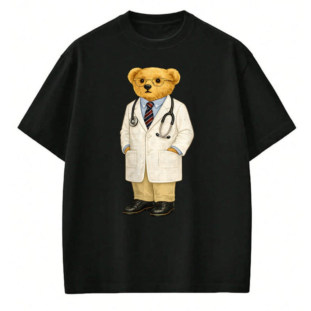Best Doctor Shirt, Funny Doctor UnisexT-Shirt/Hoodie/Sweatshirt HLT00 - Gift for Doctor Bear with Glasses Teddy T-Shirt