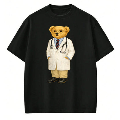 Best Doctor Shirt, Funny Doctor UnisexT-Shirt/Hoodie/Sweatshirt HLT00 - Gift for Doctor Bear with Glasses Teddy T-Shirt
