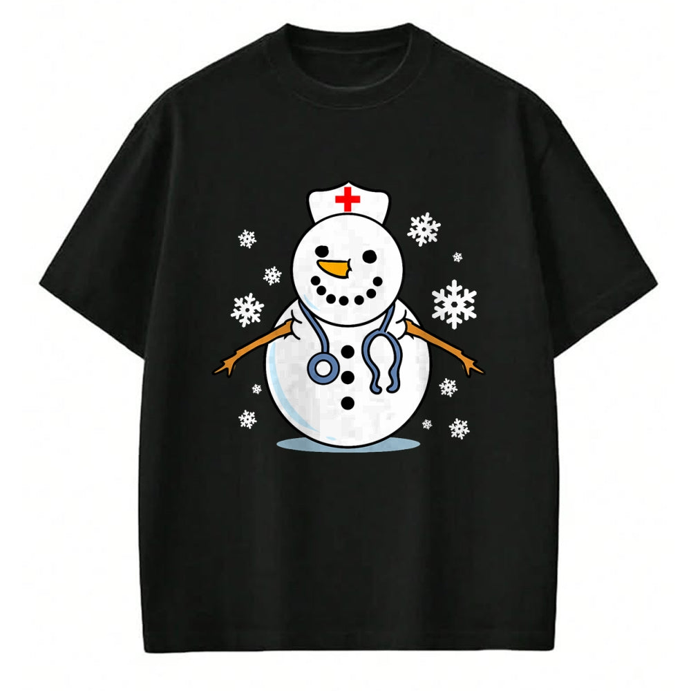 Funny Nurse Shirt, Nurse Unisex T-Shirt/Hoodie/Sweatshirt HLT00 - Nurse Snowman Nurse Christmas T-Shirt