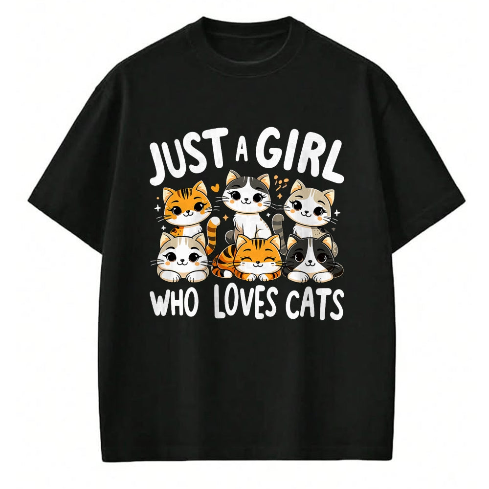 Cat Love Shirt, Funny Cat Lover Gift UnisexT-Shirt/Hoodie/Sweatshirt HLT00 - Cats Lover Just A Girl Who Loves Cat T-Shirt