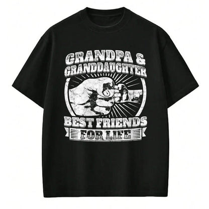 Best Grandpa Shirt, Proud Grandpa Unisex T-Shirt/Hoodie/Sweatshirt HLT00 -Grandpa Granddaughter Gift Family Shirt Grandad Fist Bump T-Shirt