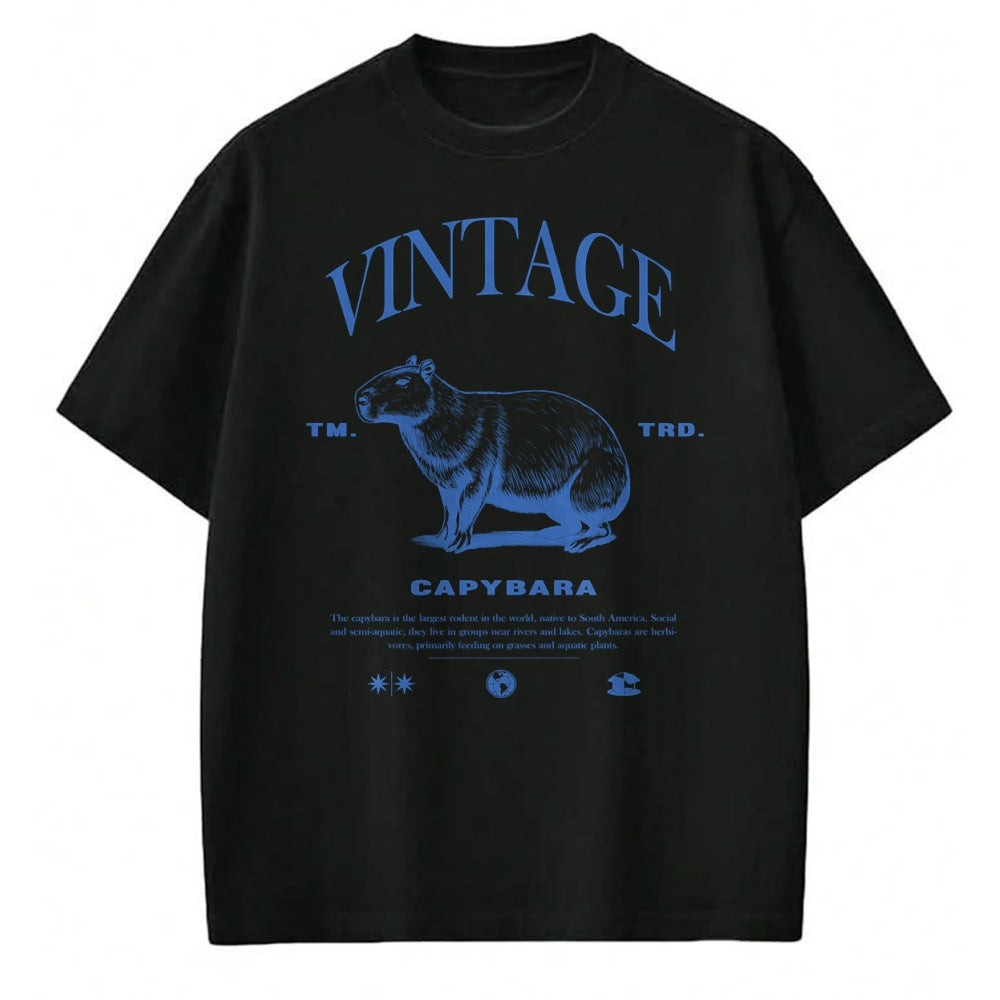 Cute Capybara Shirt, Funny Capybara Unisex T-Shirt/Hoodie/Sweatshirt HLT00 - Capybara Vintage Long Sleeve T-Shirt