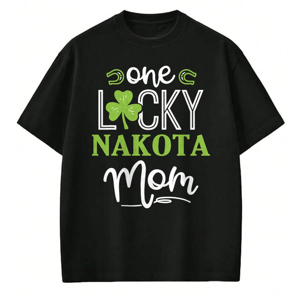 Gift for Mom Shirt, Funny Mom Unisex T-Shirt/Hoodie/Sweatshirt HLT00 - One Lucky Nakota Horse Mom Irish Horseback Riding T-Shirt
