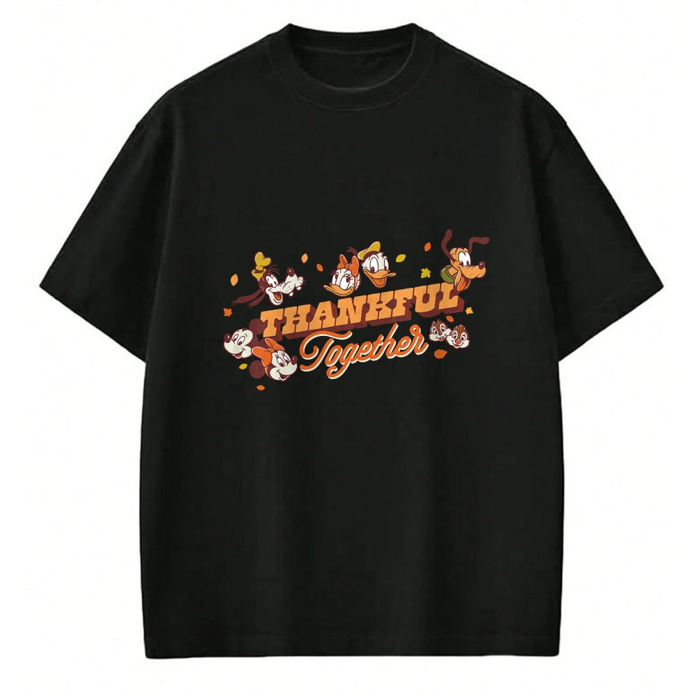 Best Thanksgiving Family Shirt , Funny Thanksgiving UnisexT-Shirt/Hoodie/Sweatshirt HLT00 - Disney Mickey Mouse and Friends Fall Thankful Together T-Shirt