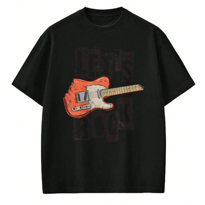 Guitar Lover Shirt, Funny Guitar UnisexT-Shirt/Hoodie/Sweatshirt HLT00 - Let_s Rock Electric Guitar Music Lover Band Guitarist Retro Vintage Tees T Shirts for Men and Women