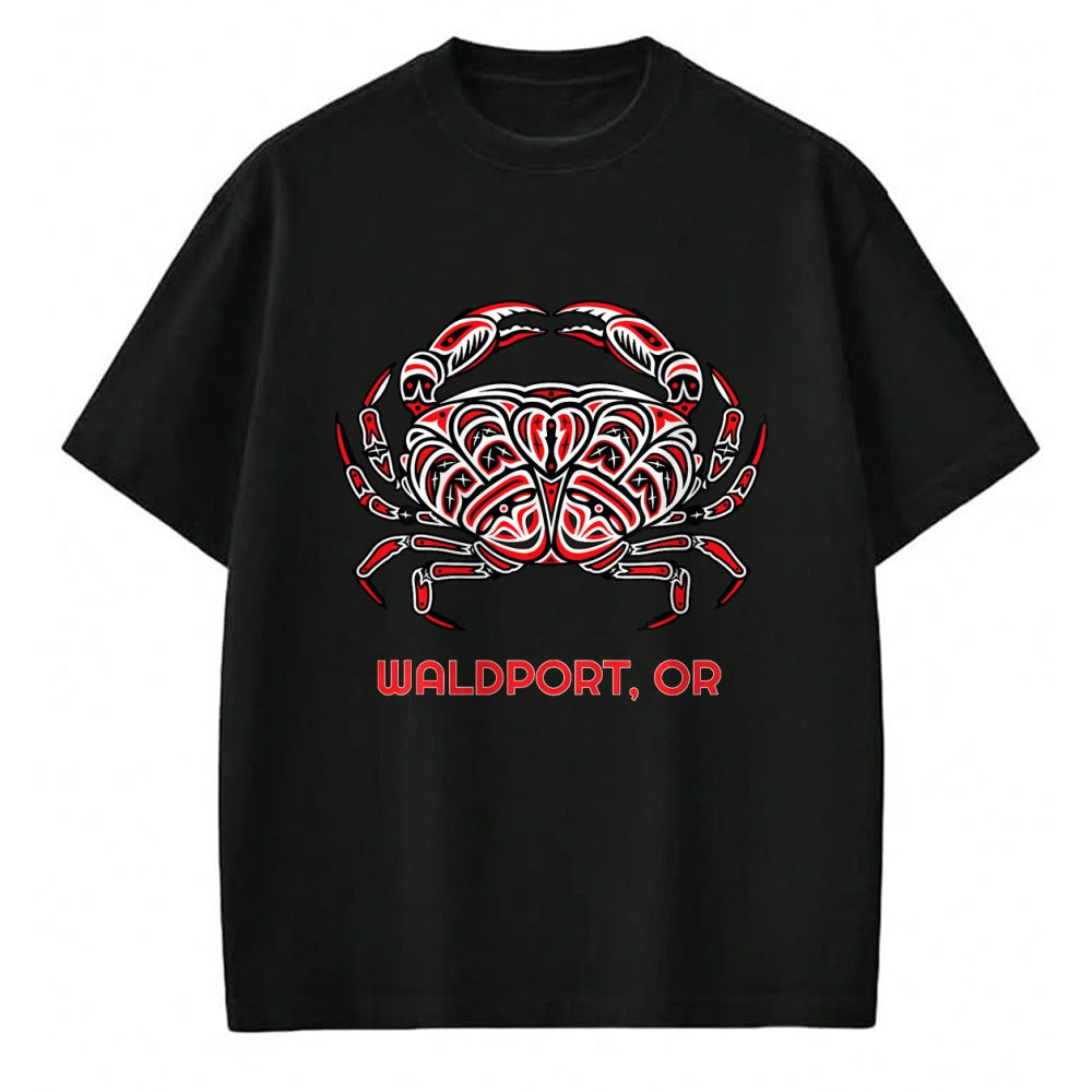 Native American T-Shirts, Vintage Native American Unisex T-Shirt/Hoodie/Sweatshirt HLT00 - Waldport Oregon Dungeness Crab Native American