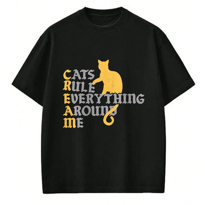 Cat Love Shirt, Funny Cat Lover Gift UnisexT-Shirt/Hoodie/Sweatshirt HLT00 - Cats Rule Everything Around Me Cat Daddy Vintage T-Shirt