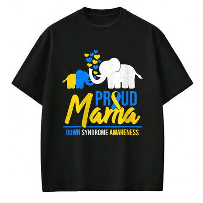 Gift for Mom Shirt, Funny Mom Unisex T-Shirt/Hoodie/Sweatshirt HLT00 - Proud Bear Mama Down Syndrome Awareness Women T21 Mom T-Shirt