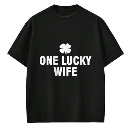 Best Wife Shirt, Wife and Husband Unisex T-Shirt/Hoodie/Sweatshirt HLT00 - Gift for wife T shirt, lucky wife   One Lucky Wife Long Sleeve T-Shirt (1)