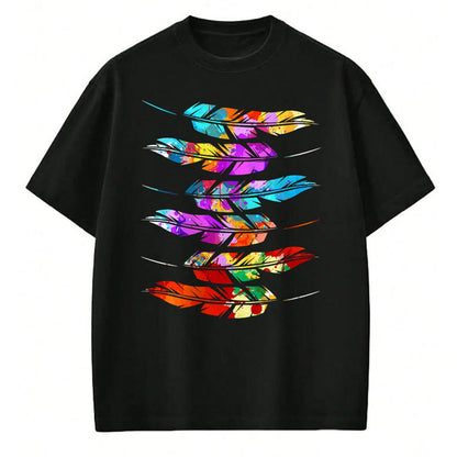 Native American T-Shirts, Vintage Native American Unisex T-Shirt/Hoodie/Sweatshirt HLT00 - Colorful Feathers American Indian Pride Native American