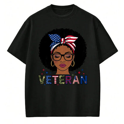 Proud Veteran Shirt, Funny Veteran UnisexT-Shirt/Hoodie/Sweatshirt HLT00 - Black Veteran Women African American Female Army Soldier T-Shirt