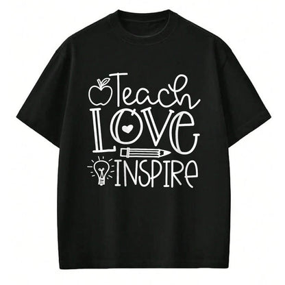 Best Teacher Shirt, Funny Teacher UnisexT-Shirt/Hoodie/Sweatshirt HLT00 - Teacher Shirts Teach Love Inspire Retro Back to School Tees T Shirts for Men and Women