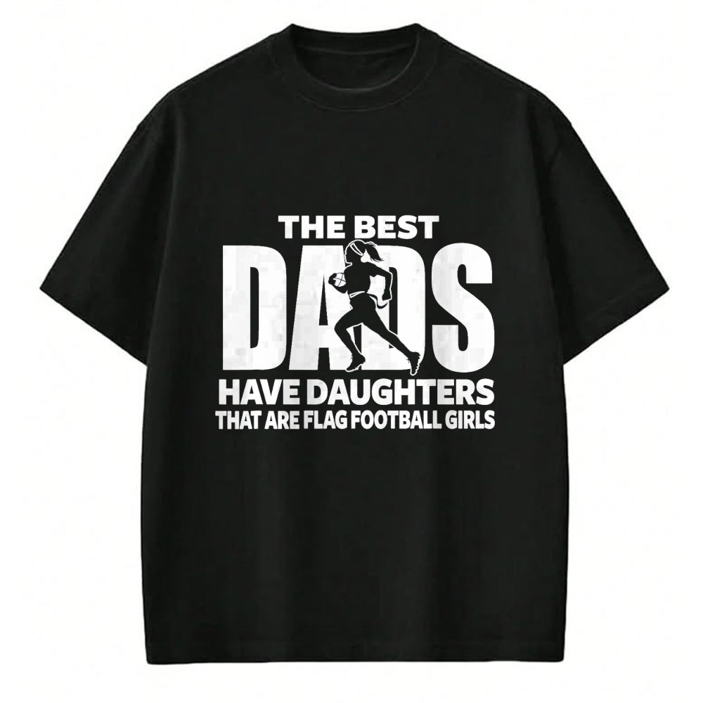 Gift for Dad Shirt, Funny Dad Unisex T-Shirt/Hoodie/Sweatshirt HLT00 – Flag Football Girl Dad Proud Father of Girl Playing Sports T-Shirt